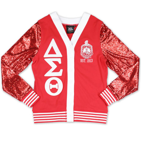 Sequins Cardigan (Red/Red or Black/Red)